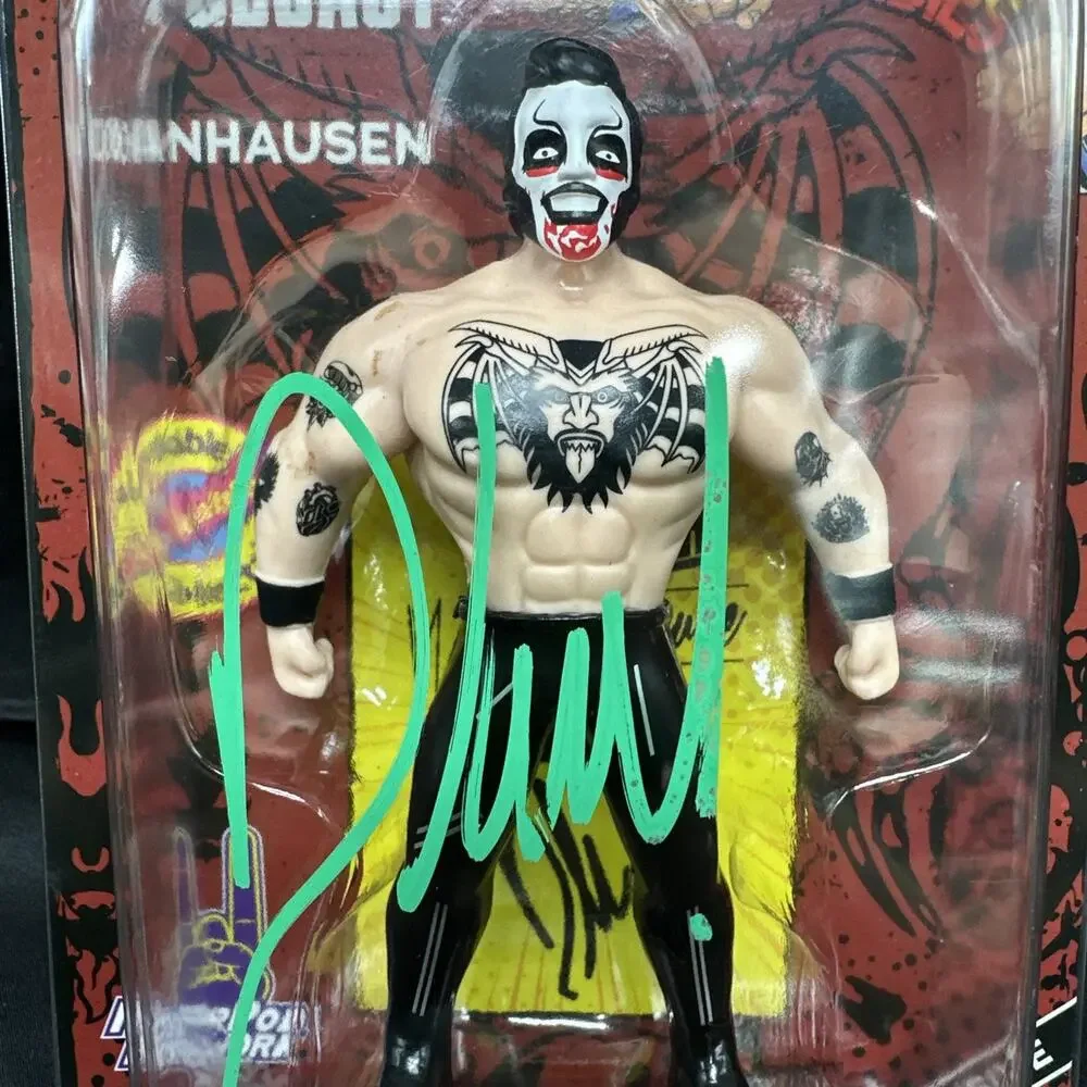 Danhausen MWFP Major Wrestling Figure Podcast Bendies Evil Variant Autographed